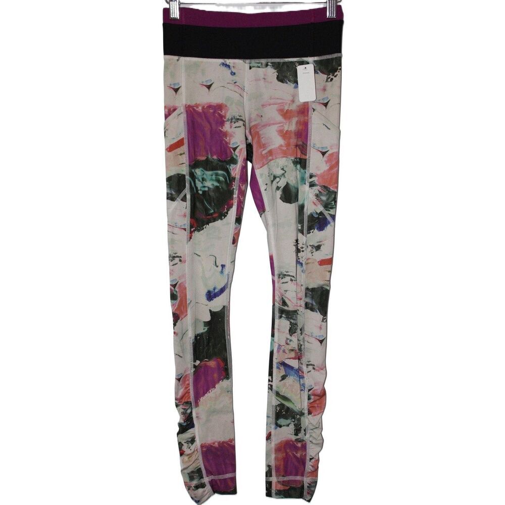 Womens Lululemon Athletica Speed Tight III Multicolor Abstract Leggings Sz 2 NWT